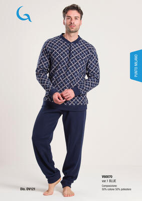 PIGIAMA UOMO M/L V60070 Tellini S.R.L. Velkoobchodní oblečení